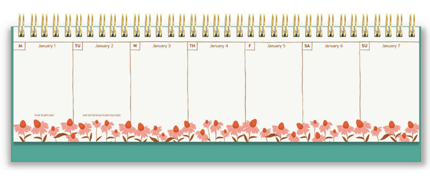 Weekly desktop Calendars