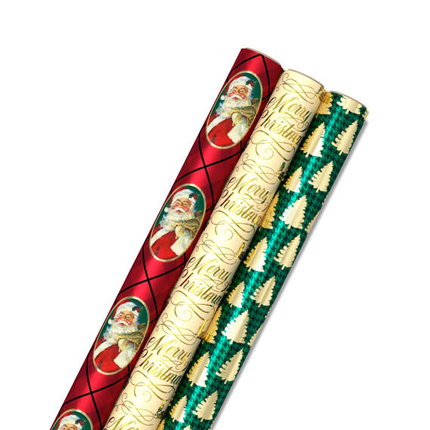 christmas wrapping paper rolls